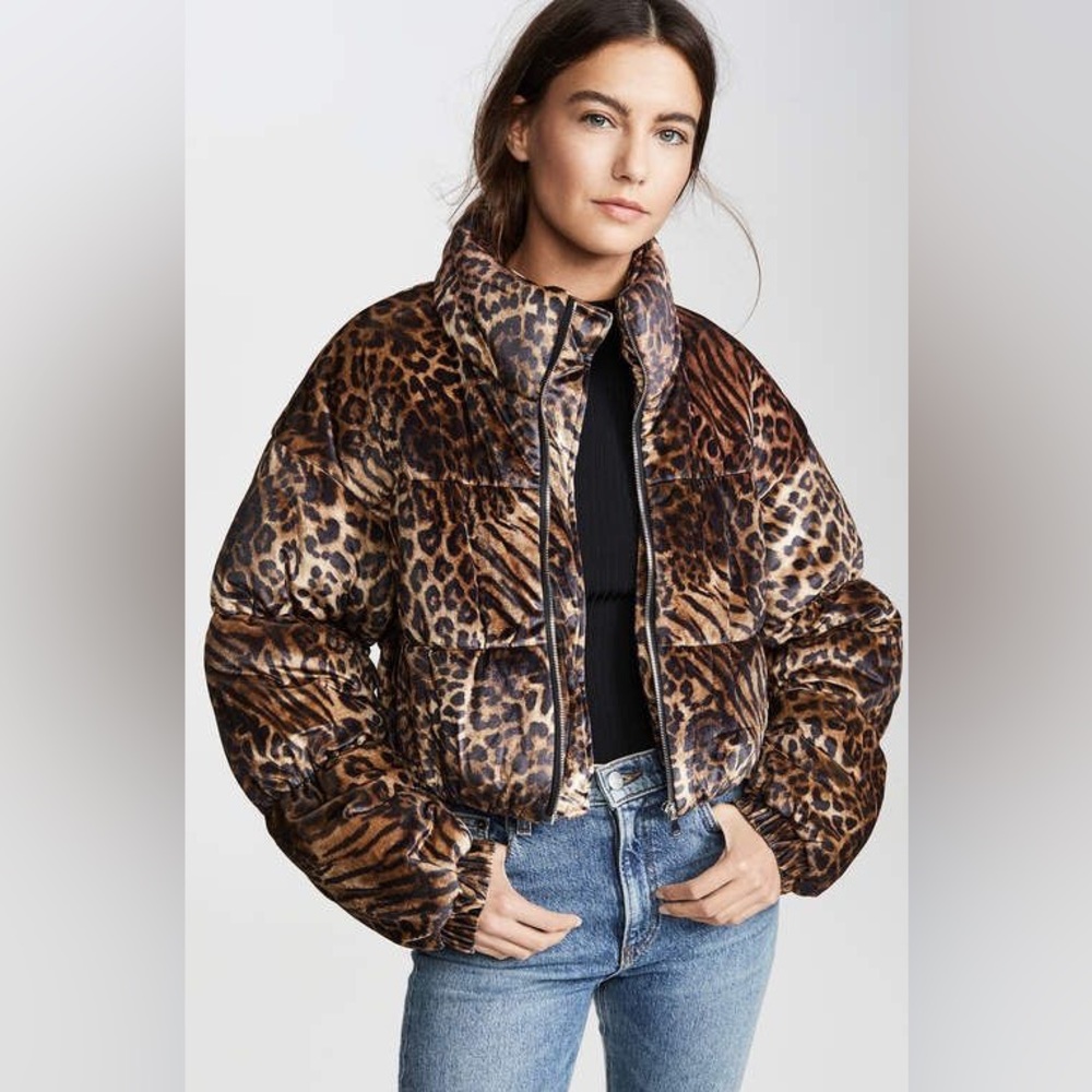 Tiger Mist Leopard Puffer Coat